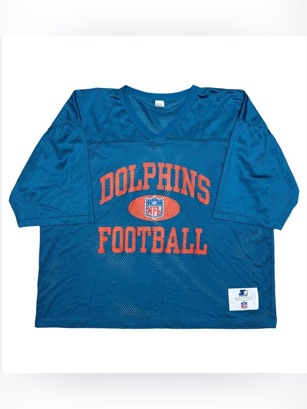 Vintage 90s Starter Miami Dolphins NFL Mesh Football Jersey NWOT Teal XXL